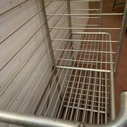 20th century curved aluminum bakery rack