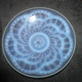 1930s opalescent glass art deco cut. Signed J Landier