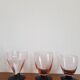 Set of 6 two-tone old art deco glasses