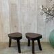 Paire de tabourets rustiques