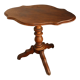 Table pedestal table violin in vintage walnut