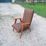 Fauteuil de style scandinave en hêtre, 1950