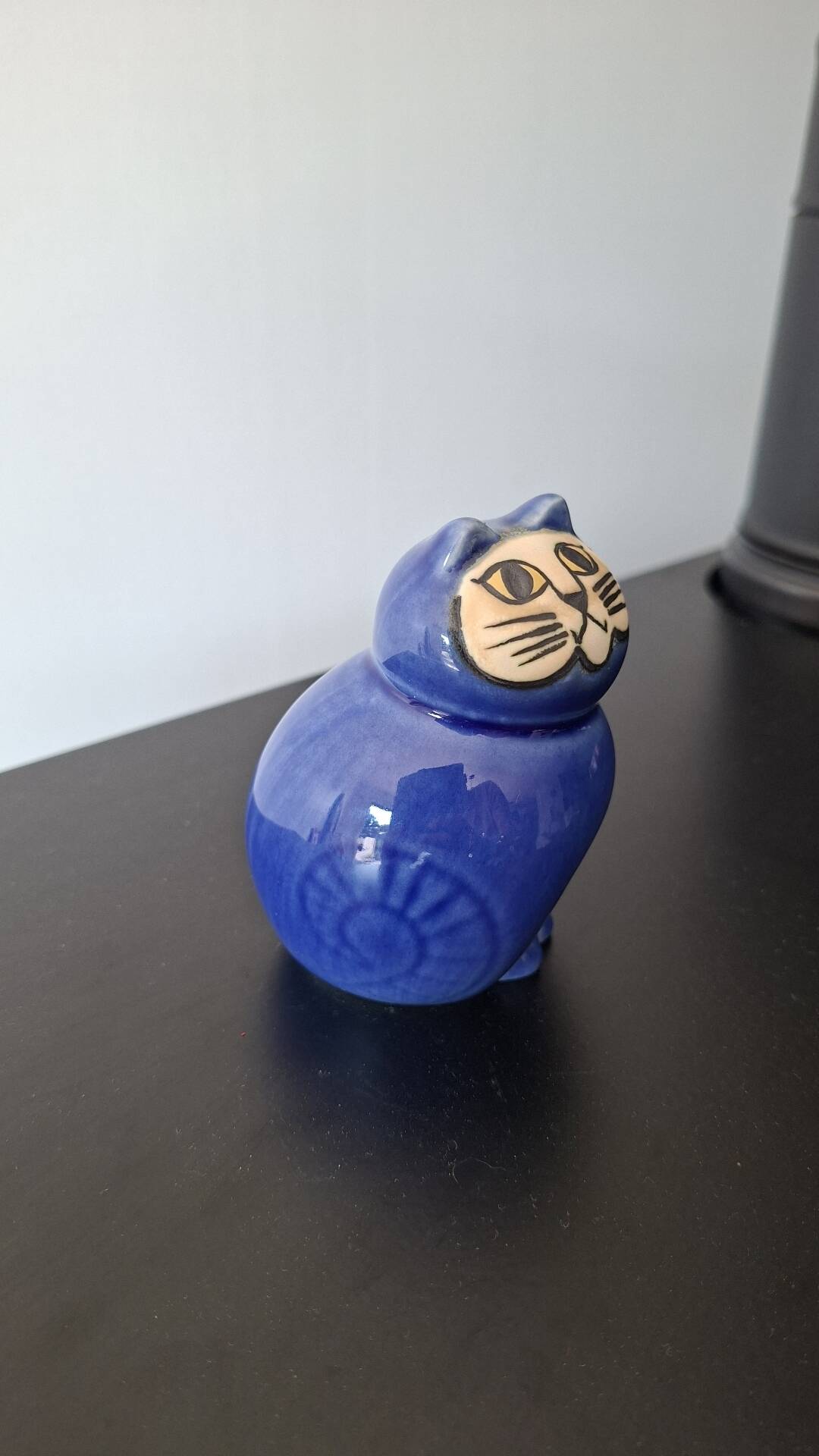 Ceramic cat mia cobalt blue lisa larson atelier gustavsberg