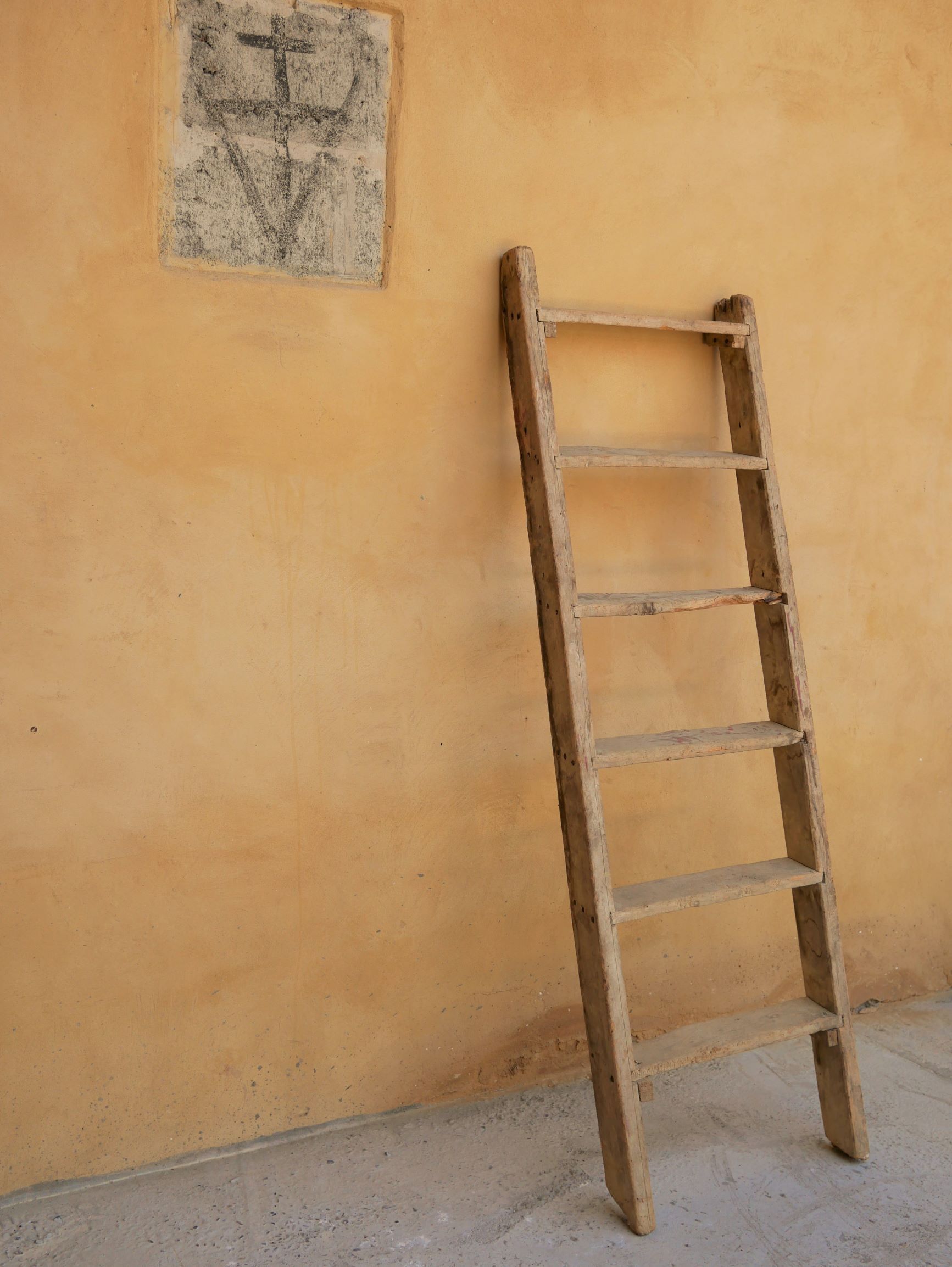 Vintage wooden farm ladder