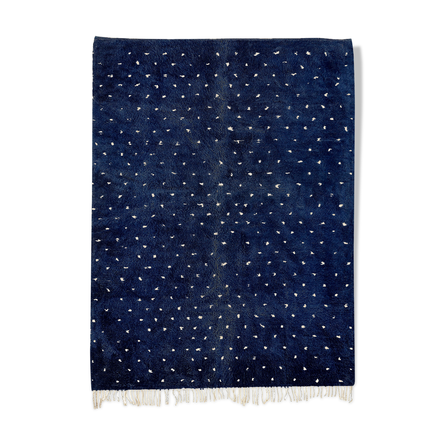 Modern Moroccan carpet dark blue
