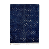 Modern Moroccan carpet dark blue