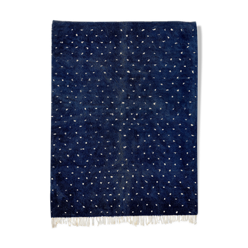 Modern Moroccan carpet dark blue
