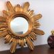 Sun mirror gilded wood with gold leaf, 42 cm