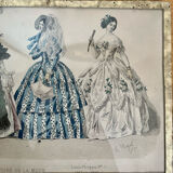 Framed antique print "History of Fashion"