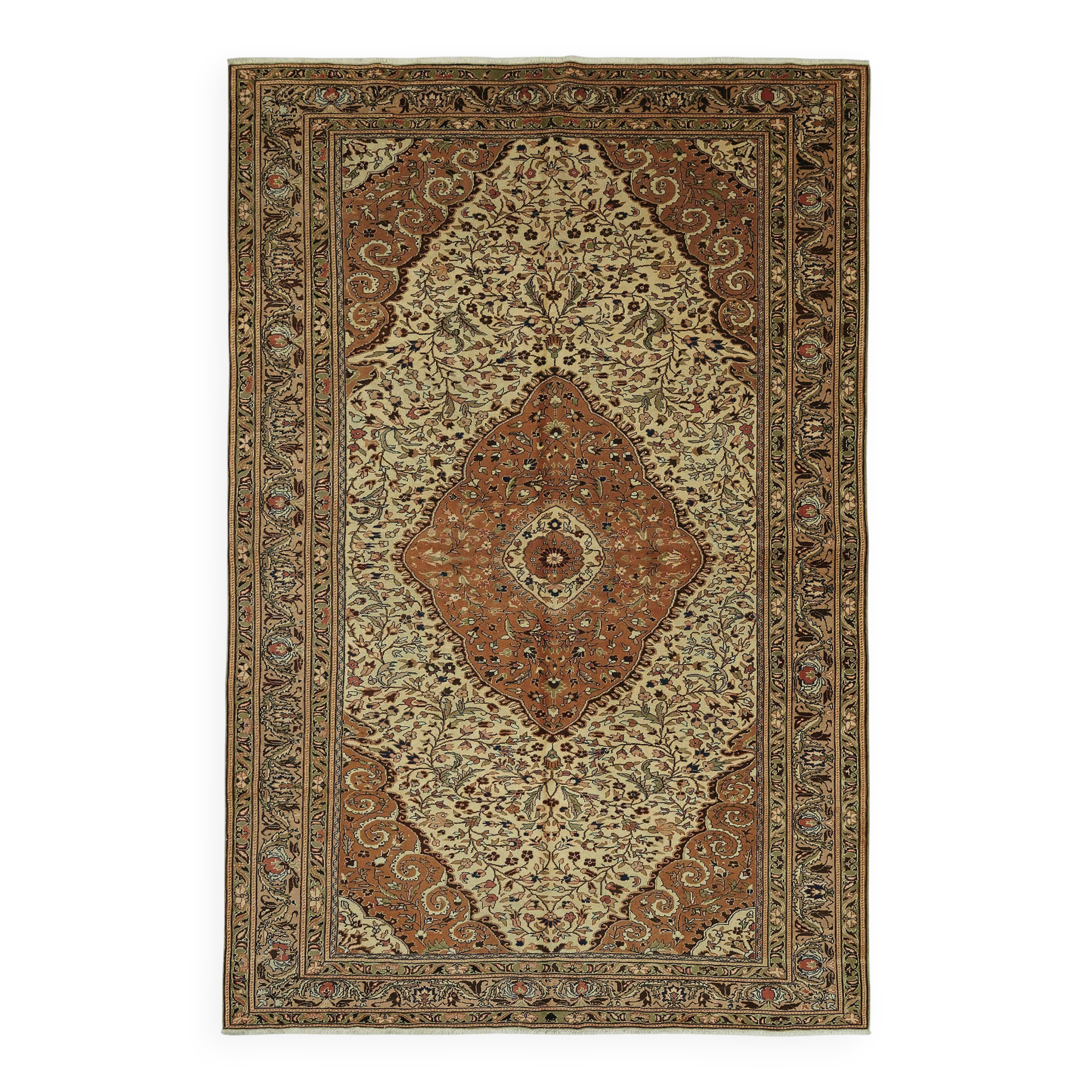 Turkish Wool Vintage Kayseri Rug 200 cm x 302 cm