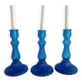 Glass candle holders from the 60s and 70s