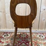 Set of 4 Baumann chairs model Eye in wood, 1950s design.