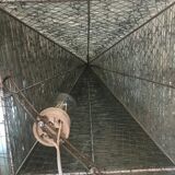 Stacked glass pyramid lamp, 1970