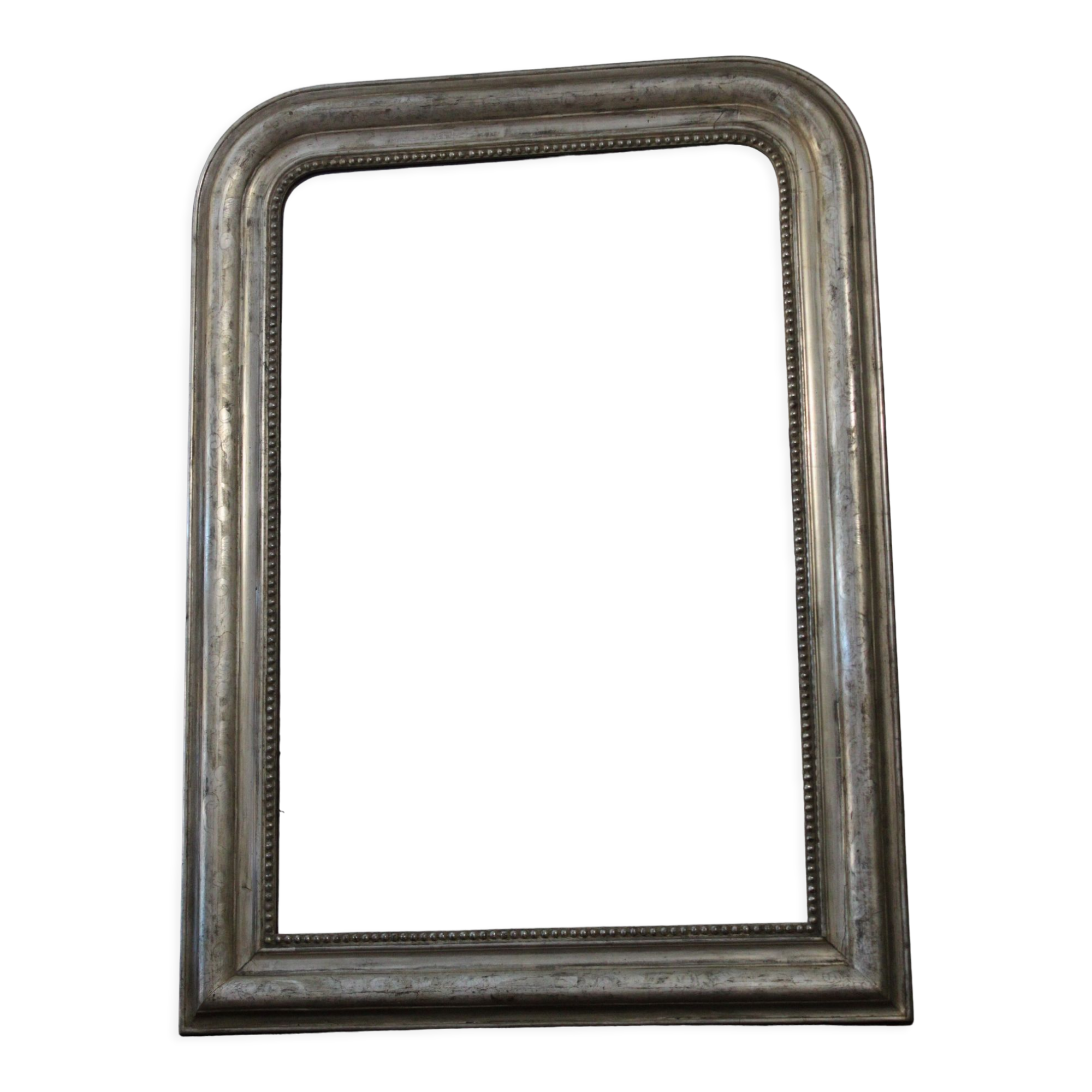 Louis Philippe silver mirror - 110 X 80 cm