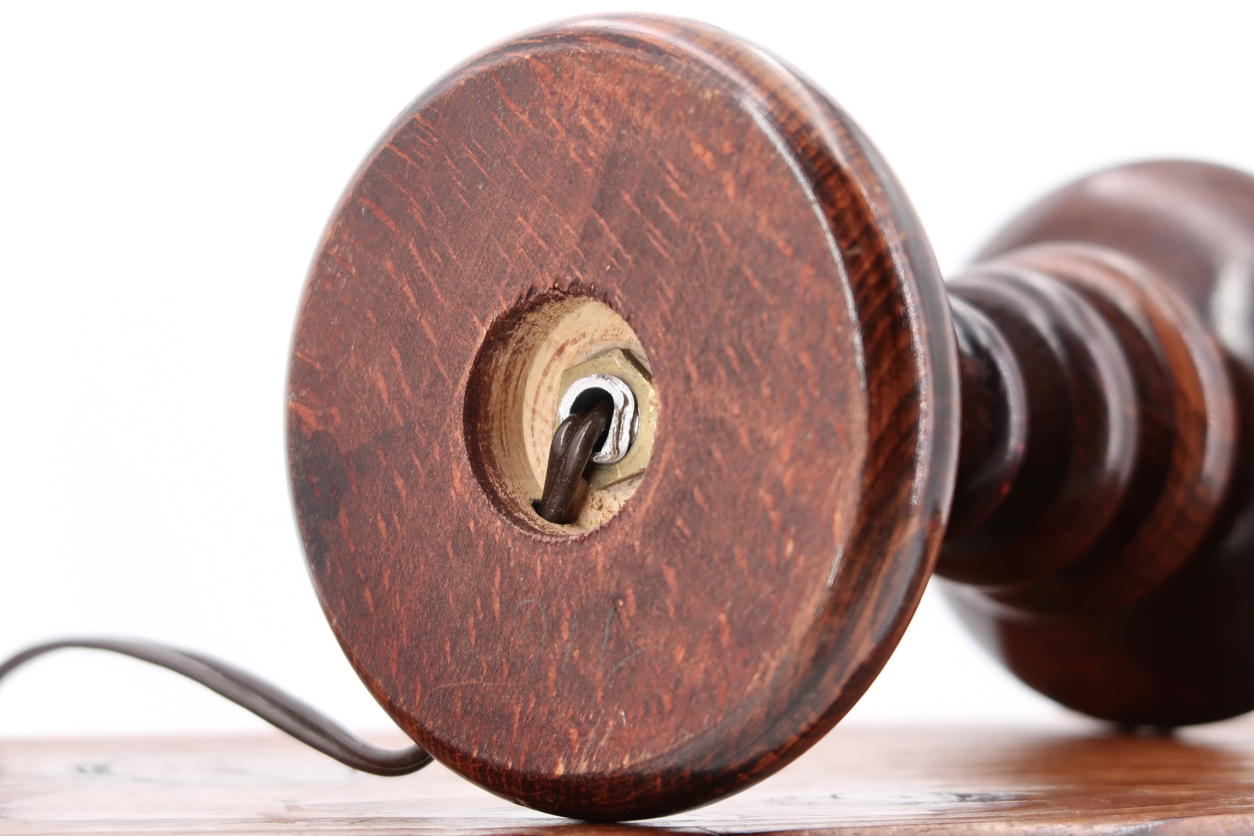 Totem wooden lamp, 70s