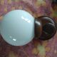 Wood and opal wall light