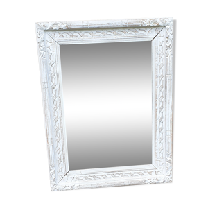 Miroir bois blanchi campagne décoration