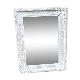 Miroir bois blanchi  campagne décoration