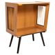 Vintage side table for modern mid-century television, beech wood, Poland, 1960s.