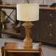 Lampe en chêne des années 1950