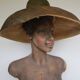 large Malagasy hat made of woven fibres