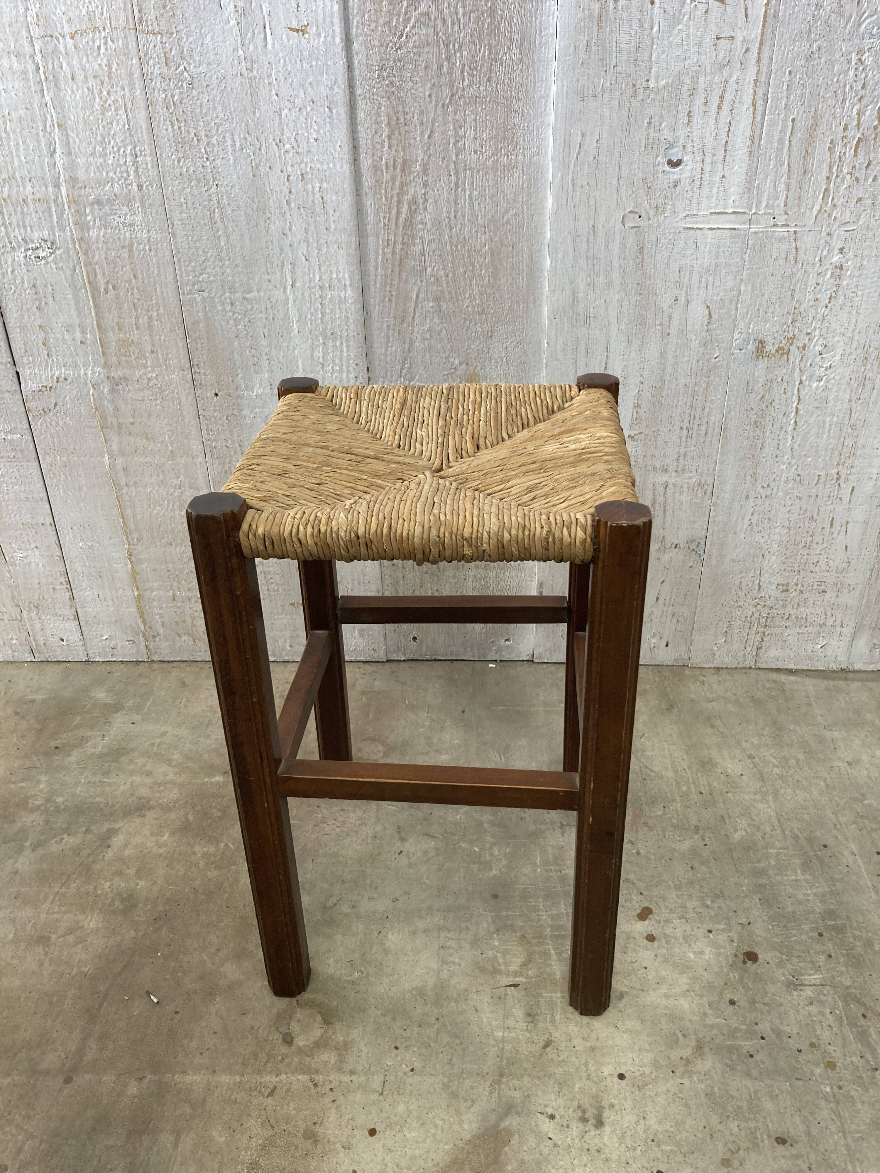 Tabouret paillé vintage