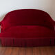 Red velvet bench