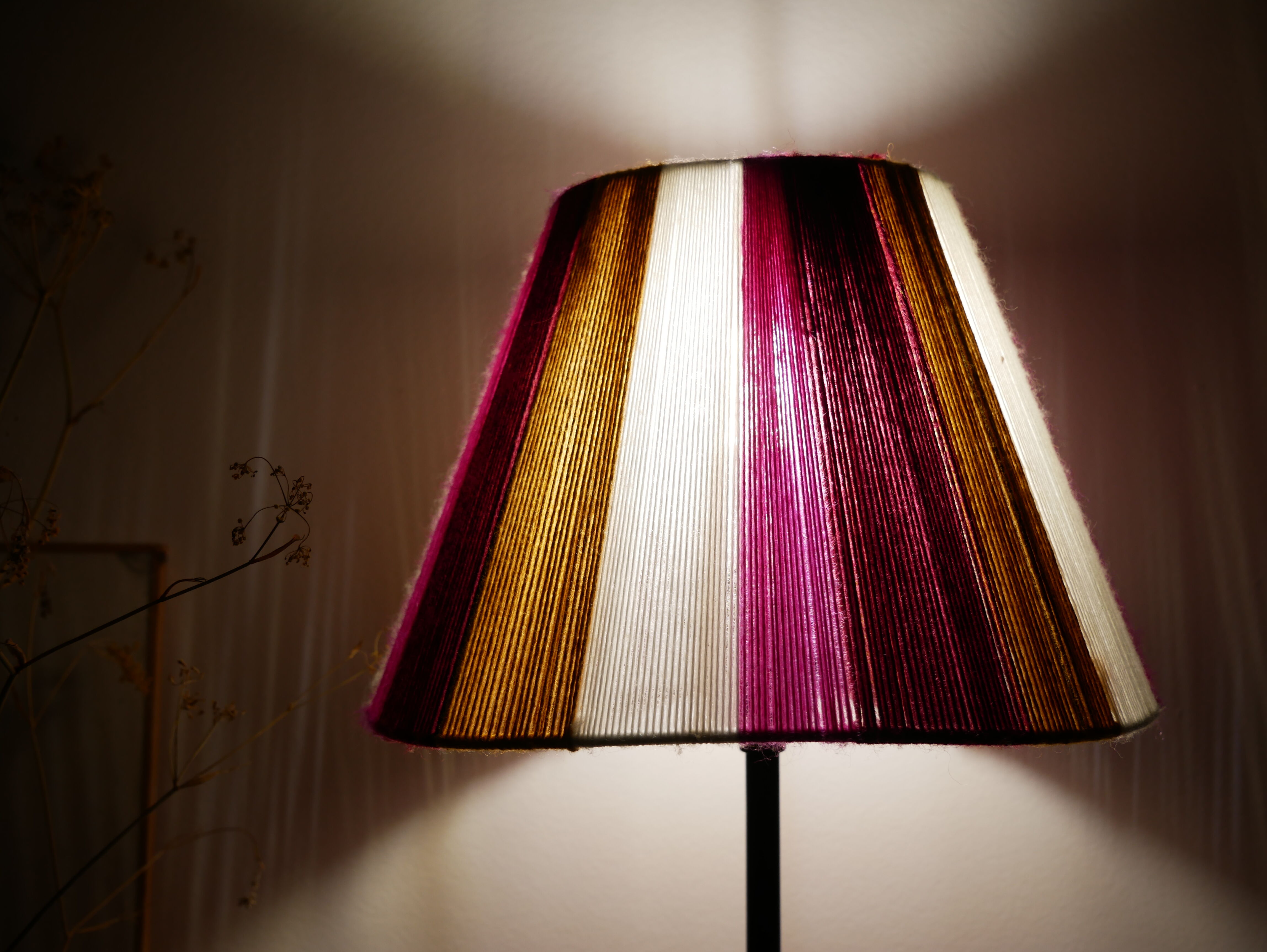 Lampshade model Irma - hand-woven lamps - Unique lampshade in woven yarn - woven suspension