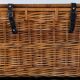 Wicker, rattan & leather travel trunk