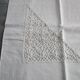 Antique embroidered/monogrammed pillowcase: 80x80cm