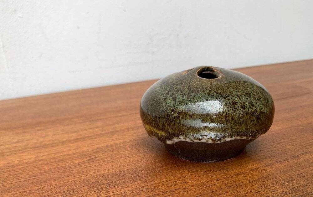 Ikebana vase in studio pottery by German artist Till Sudeck from the mid-century, 1960s.