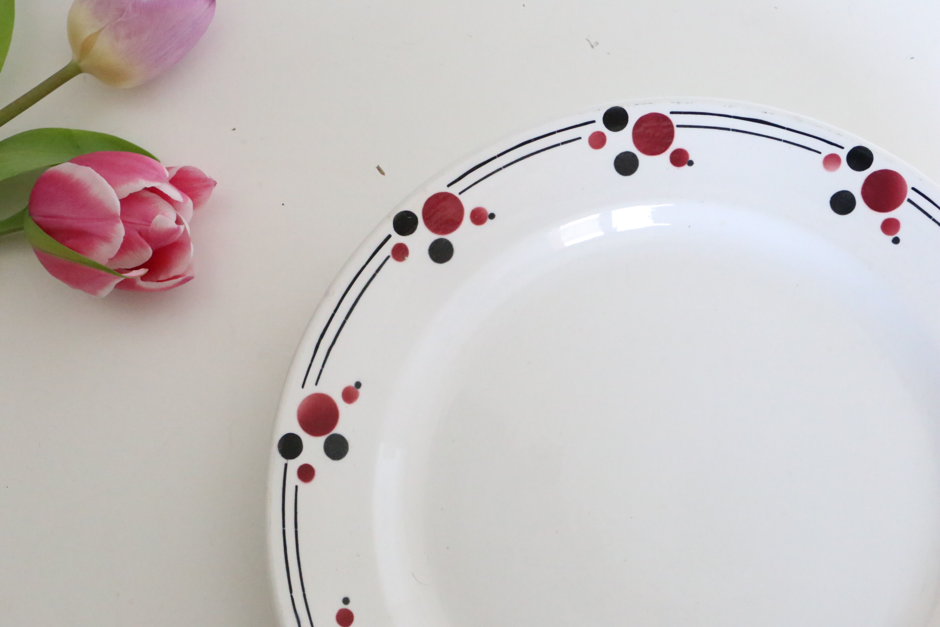 Plat en céramique, Boch La Louvière, vintage