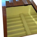 Luciano Frigerio, mod. Barium solid walnut mirror, Frigerio di Desio 1970s