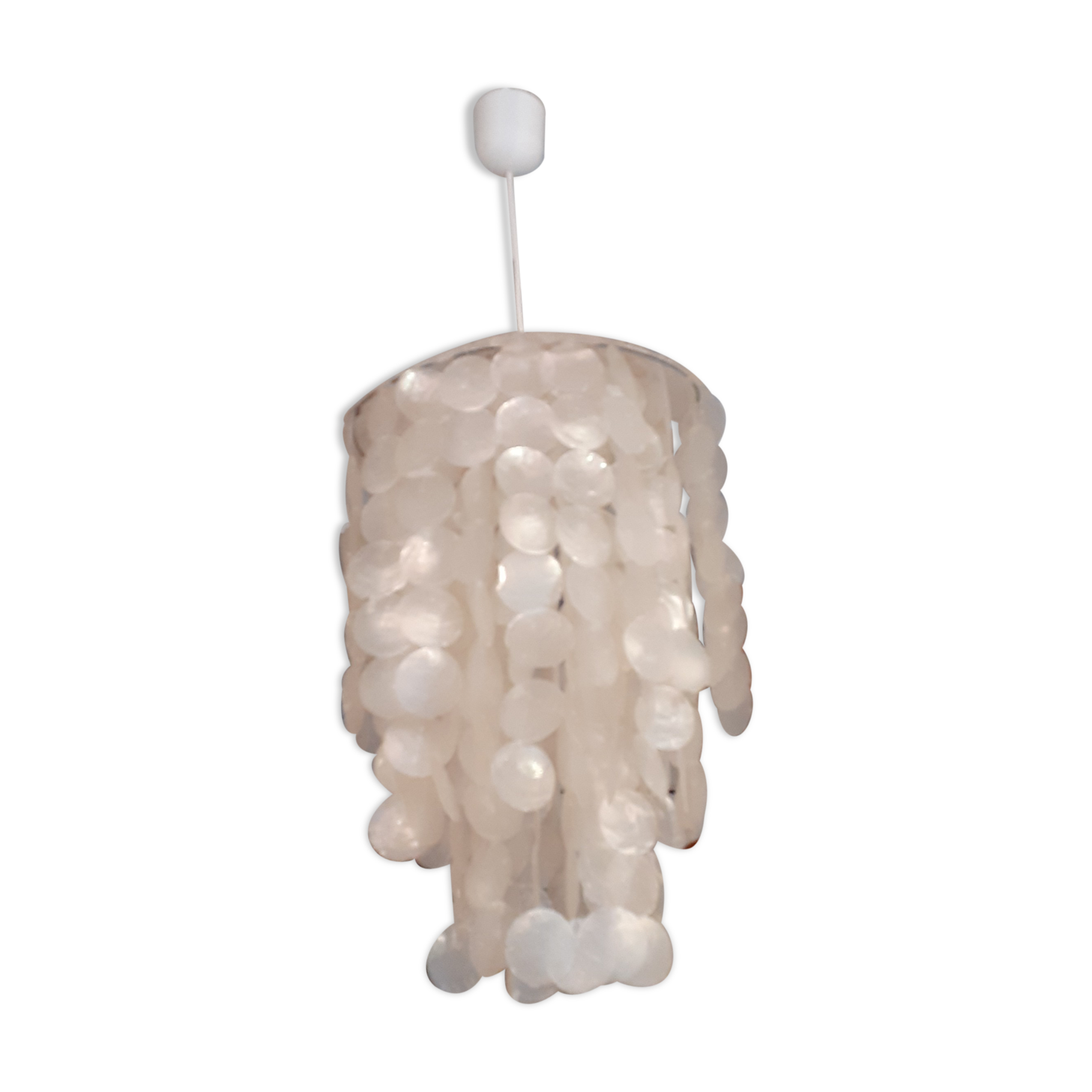 Suspension "méduse" en pastilles de nacre