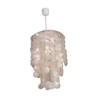 "Jellyfish" hanging lamp in mother-of-pearl pellets