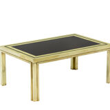 House Iiwans pair of pieces of sofa in gilded brass, 1970s