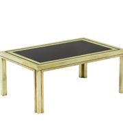 House Iiwans pair of pieces of sofa in gilded brass, 1970s