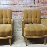 pair of 1960" cannage armchair