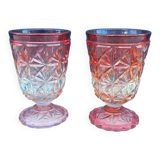 Pair of Baccarat cut crystal glasses, early 20th century