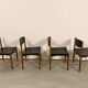 4x Scandinavian Teak Chairs by Grete Jalk MidCentury 60s