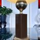 Vintage Living Room Lamp with Textile Shade - Vintage 1980s Modern Design