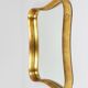 Golden wooden mirror in the style of Gio Ponti by Max Welz, Vienna, Austria, 1940s.