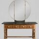 Dressing table with marble and its triptych mirror - Art Deco period