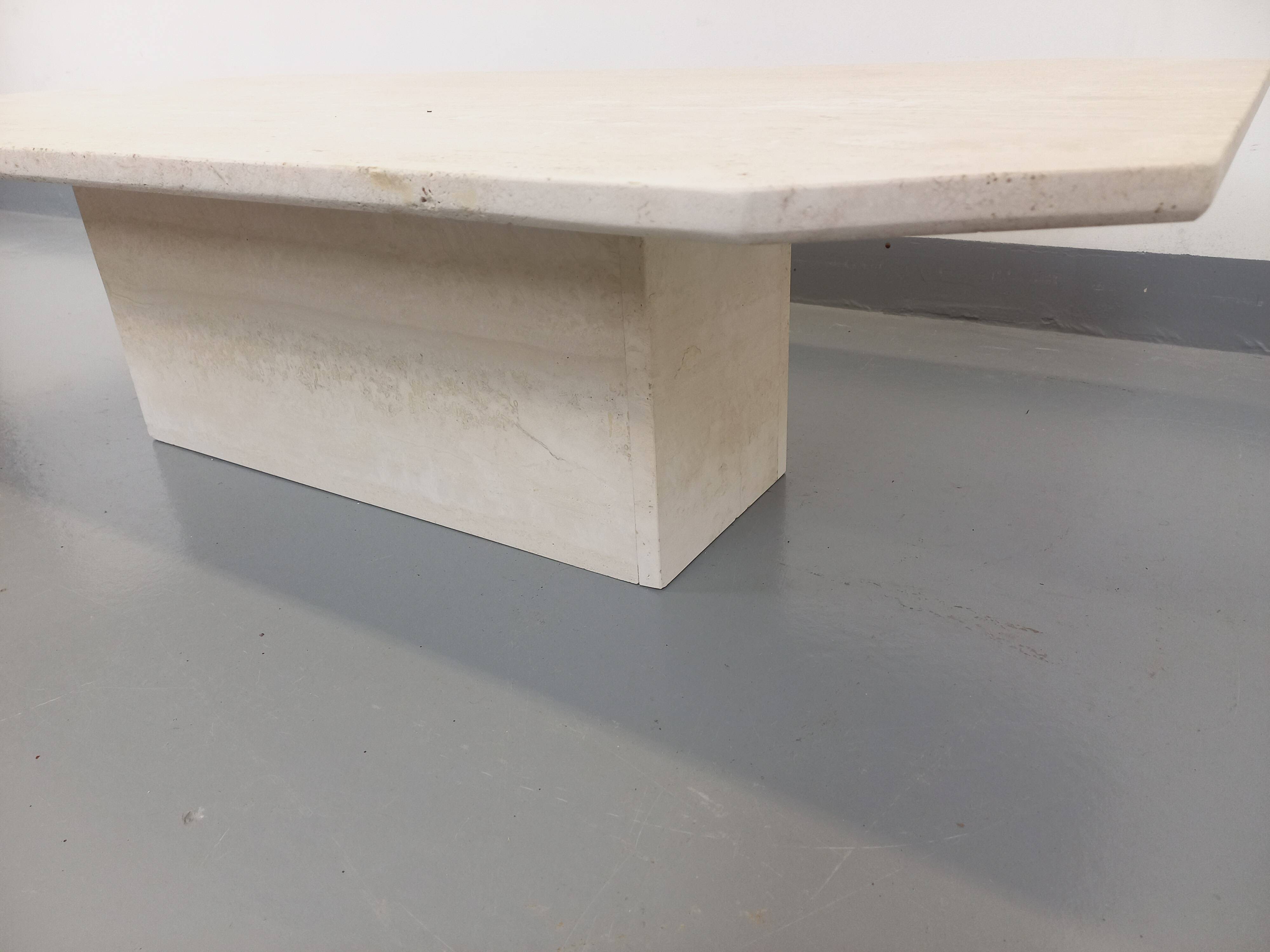 Vintage travertine coffee table from the 70s 80s