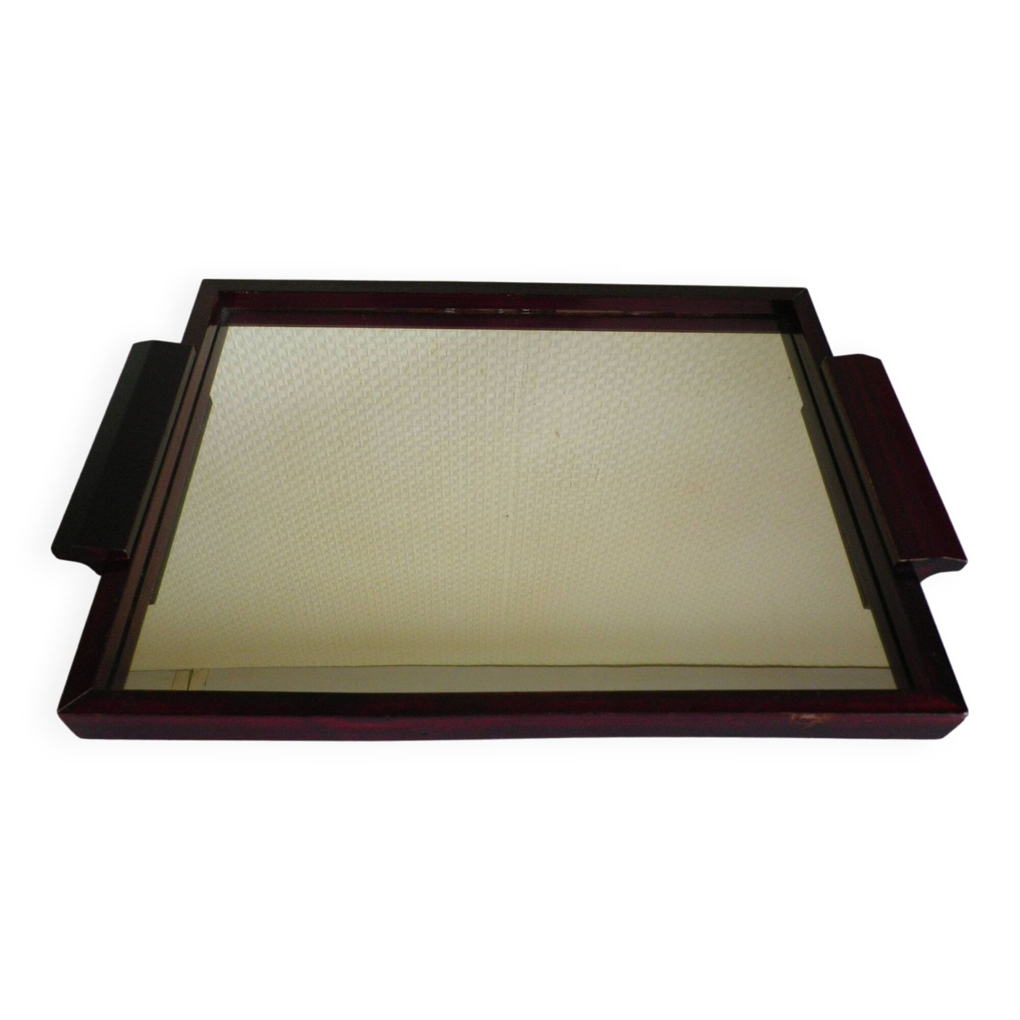 Serving tray with mirror