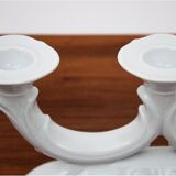 Pair of porcelain candlesticks