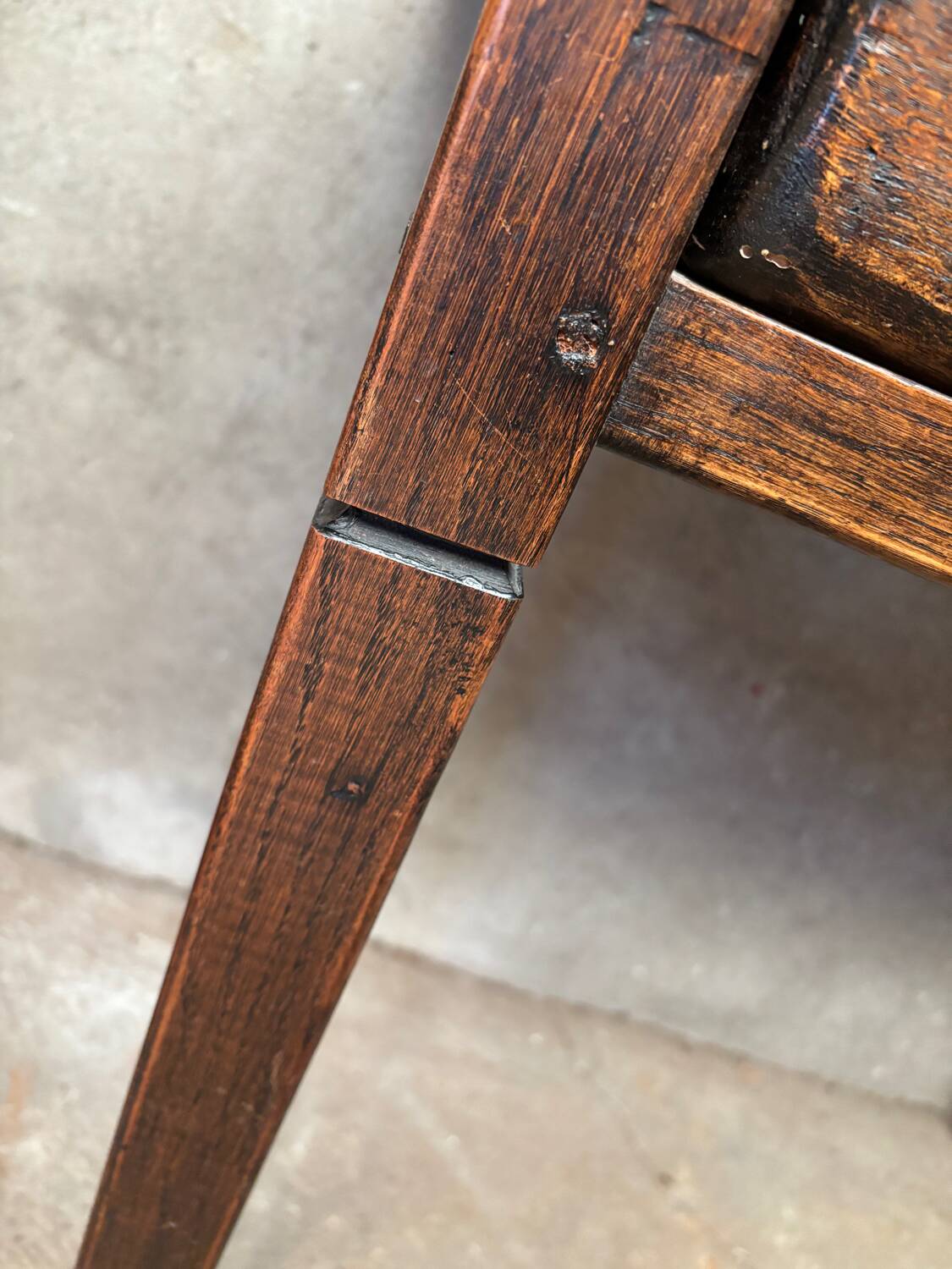 Solid oak dining room, kitchen or desk table