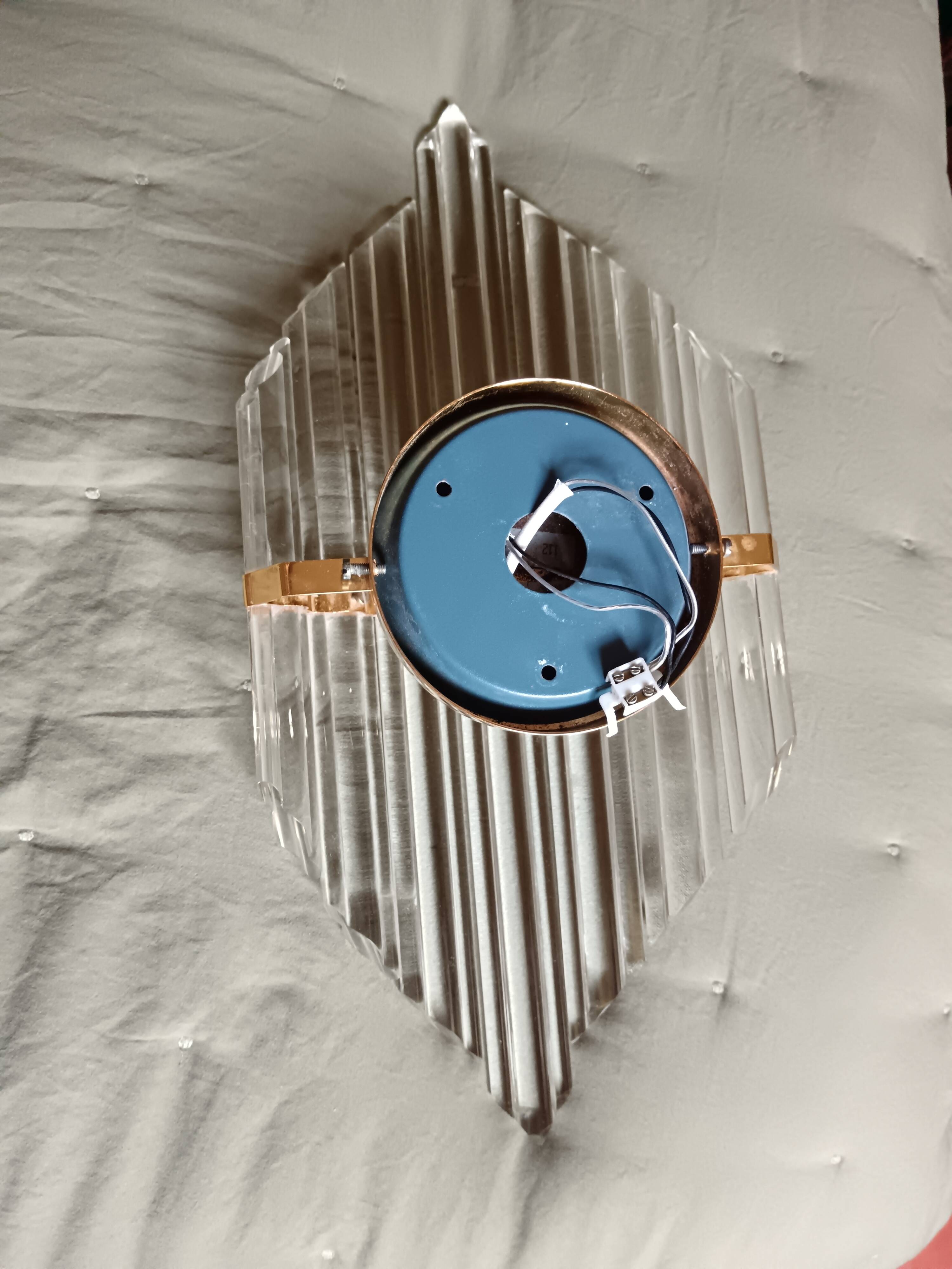 Applique Murale en Verre de Cristal. Style Venini