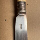 Box of 24 ivory and engraved silver metal cutlery - 19th century