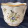 Earthenware cache-pot from Moustiers with bird and floral decoration, interior decor.